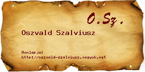Oszvald Szalviusz névjegykártya